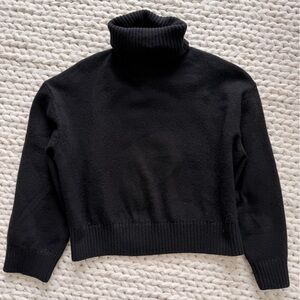 H&M Black Ribbed Off-Shoulder Sweater